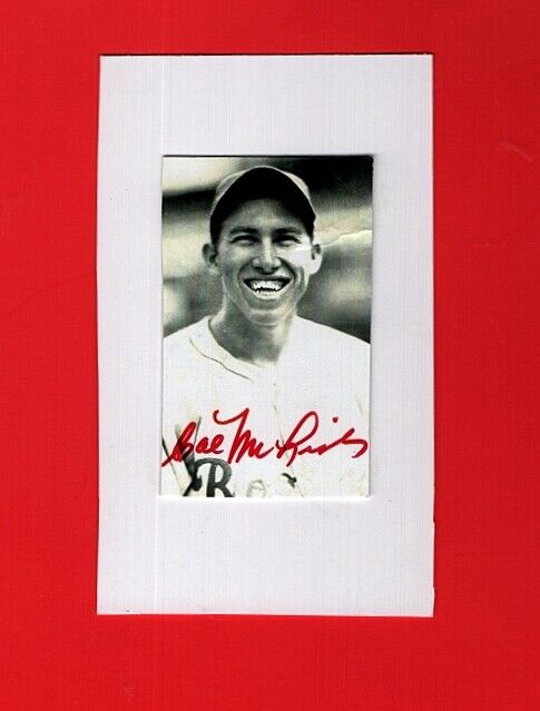 1944 CAL MCLISH-BROOKLYN DODGERS AUTOGRAPHED ROOKIE Photo Poster painting ON 3X5 CARD-(d.2010)