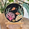 Cute Dolphin-DIY Embroidery Kit with Pattern Cotton Threads Needles Hoop 30*30cm