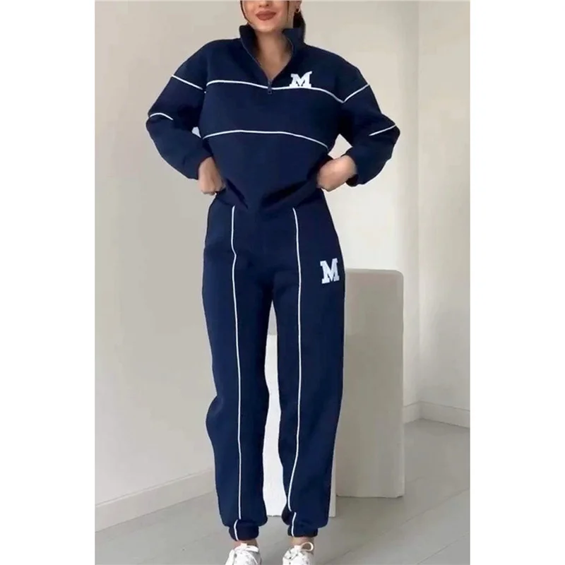Athvotar Athvotar 2025 New Trousers Letter Long-Sleeved Casual Sports Set Two Sets