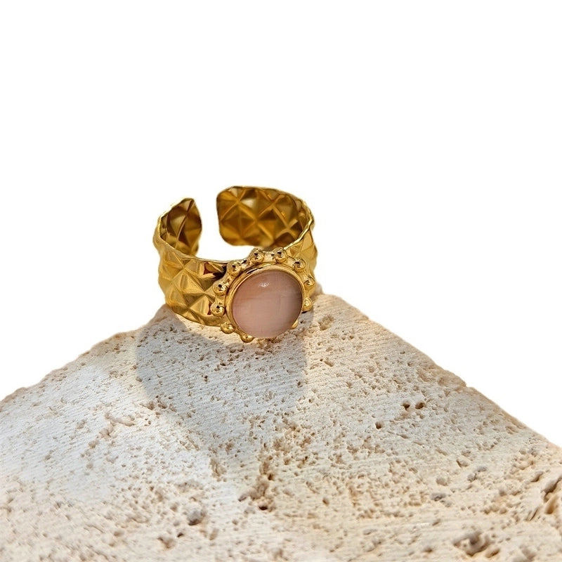 Elegant Streetwear Geometric 304 Stainless Steel Plating Open Rings