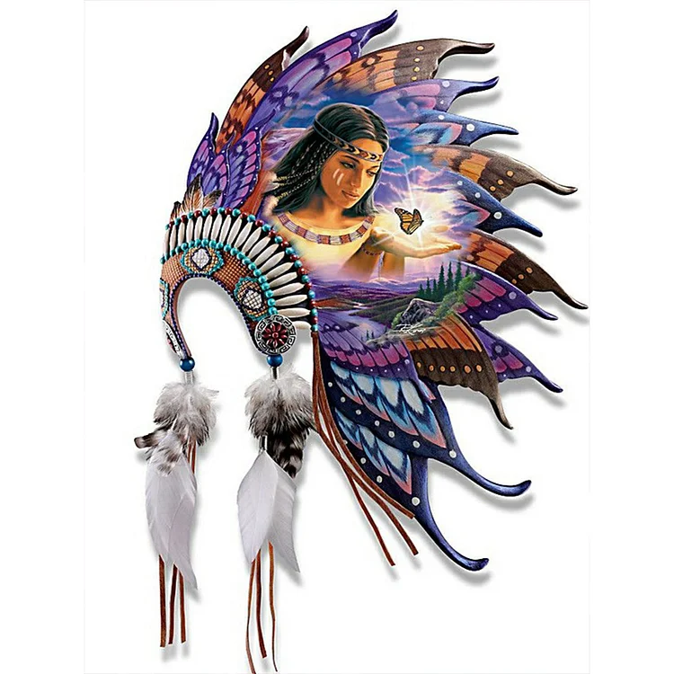 Full Round Diamond Painting - Native American Dreamcatcher 30*40CM