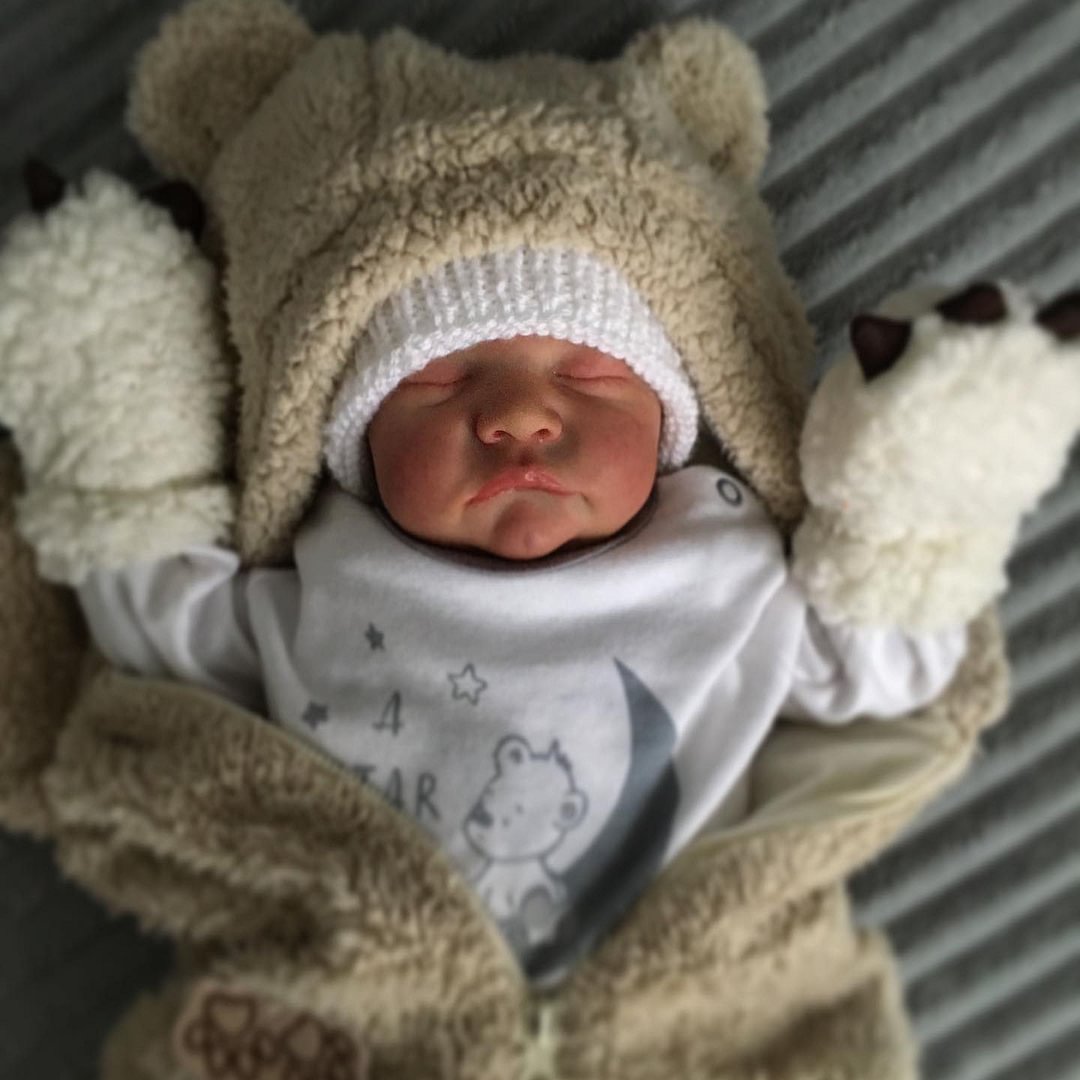 12" Weighted Body Lifelike Cute Handmade Newborn Baby Doll Boy Michael, Gift for Kids