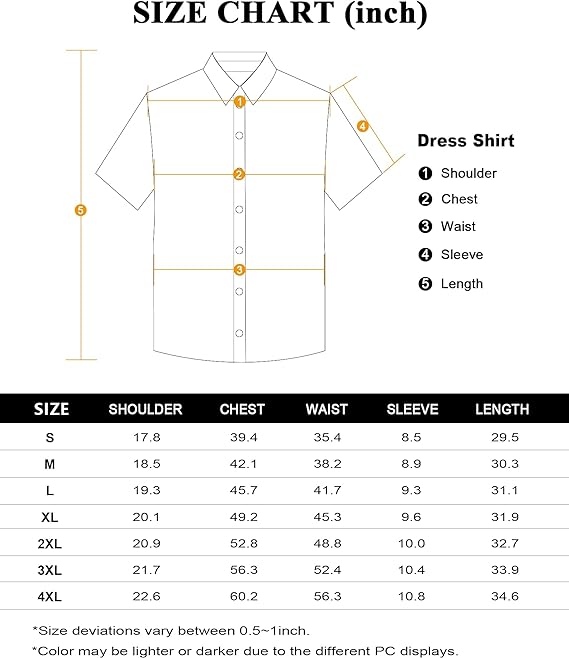 2-Pack Alimens&Gentle Men's Stretch Dress Shirts Short Sleeve Slim Fit Business Casual Button Down Shirts Muscle Fit Men's Dress Shirts Shortsleeve Menswear gifts for dad Top Plain