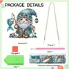 DIY Fishing Gnome Diamond Painting Single-sided Hanging Pendant