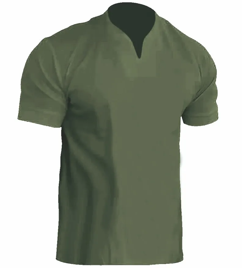 Uveng Uveng Men's Fitness Plus-Size Sports T-Shirt Men's Elastic Cotton Pocket Short-Sleeved Summer V-Neck Polo Shirt