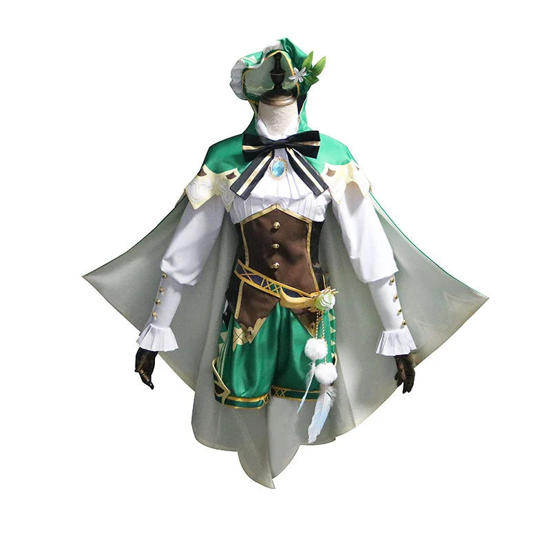 Genshen Impact The Anemo Venti Barbatos Cosplay Halloween Costume Set-elleschic