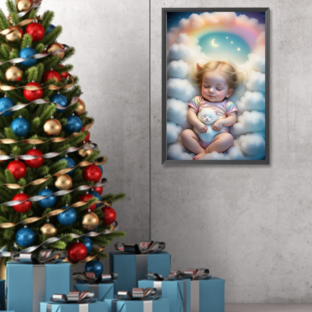 Diamond Painting - Full Round Drill - Angel Baby(Canvas|40*60cm)