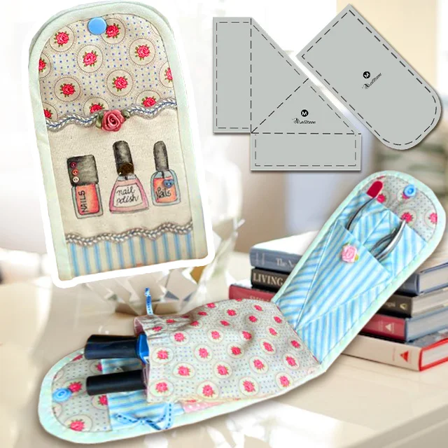 Nail Art Organizer Bag Templats - With Instructions