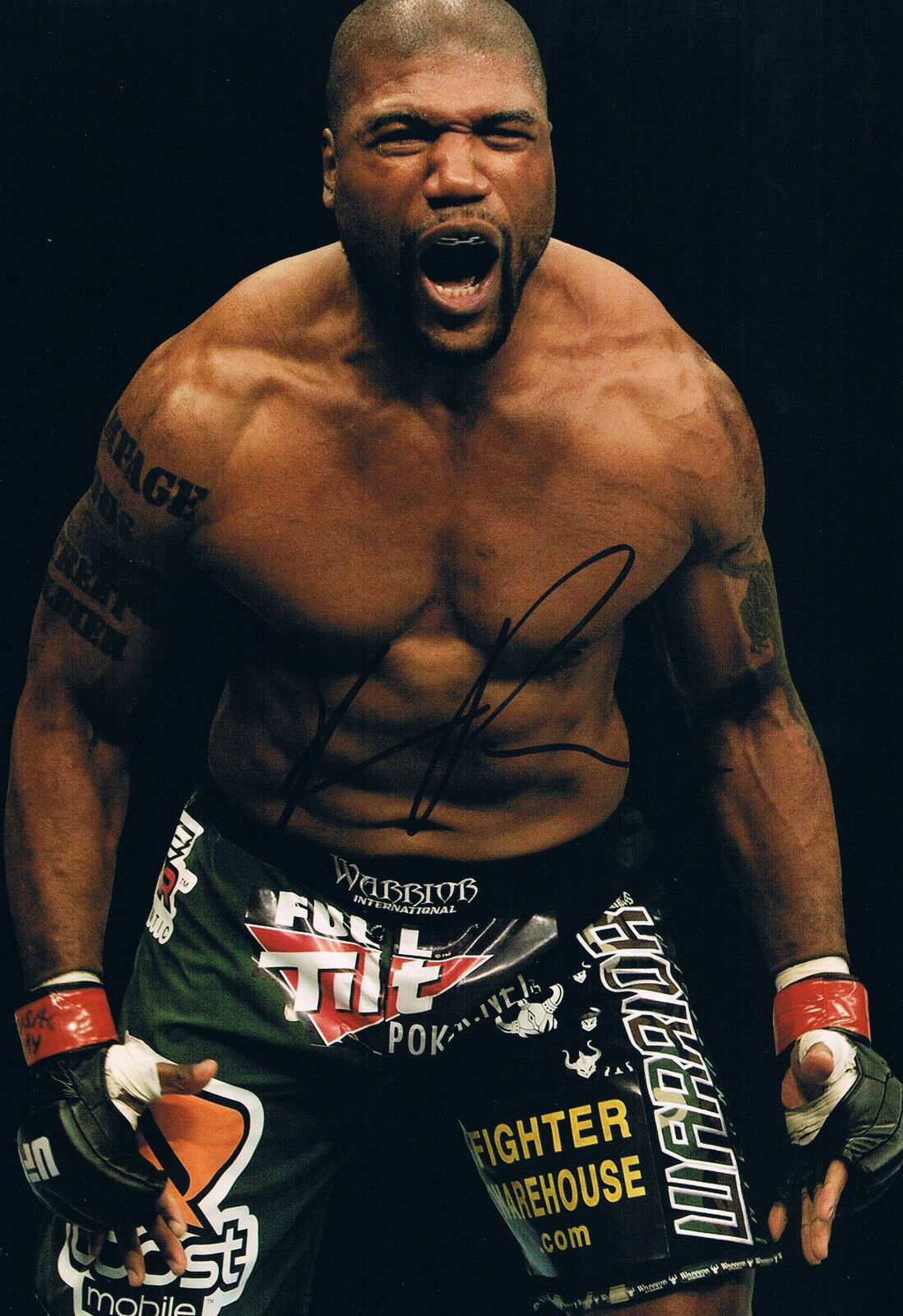 Quinton 'Rampage' Jackson genuine autograph 8x12