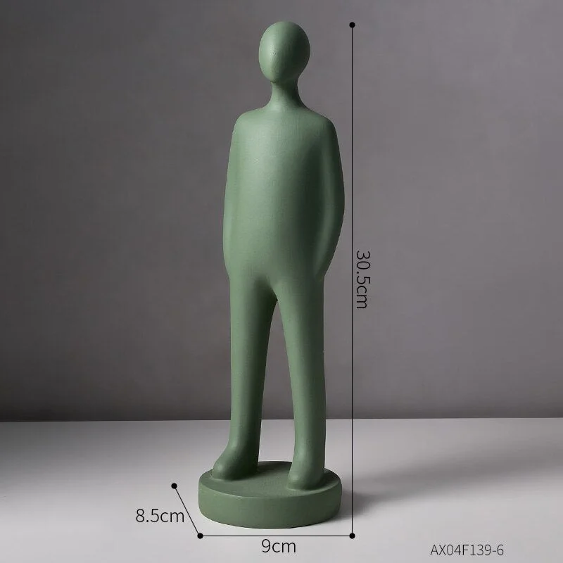 Creative Abstract Character Decoration Resin Ceramic Sculpture Modern Home Decoration Living Room Bedroom Office Decoration Gift