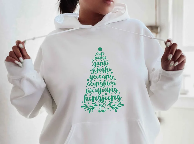 Ateez Christmas Name Tree Hoodie officialateezshop