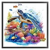 Underwater World Turtle-11CT Stamped Cross Stitch 40*40cm/15.75*15.75in