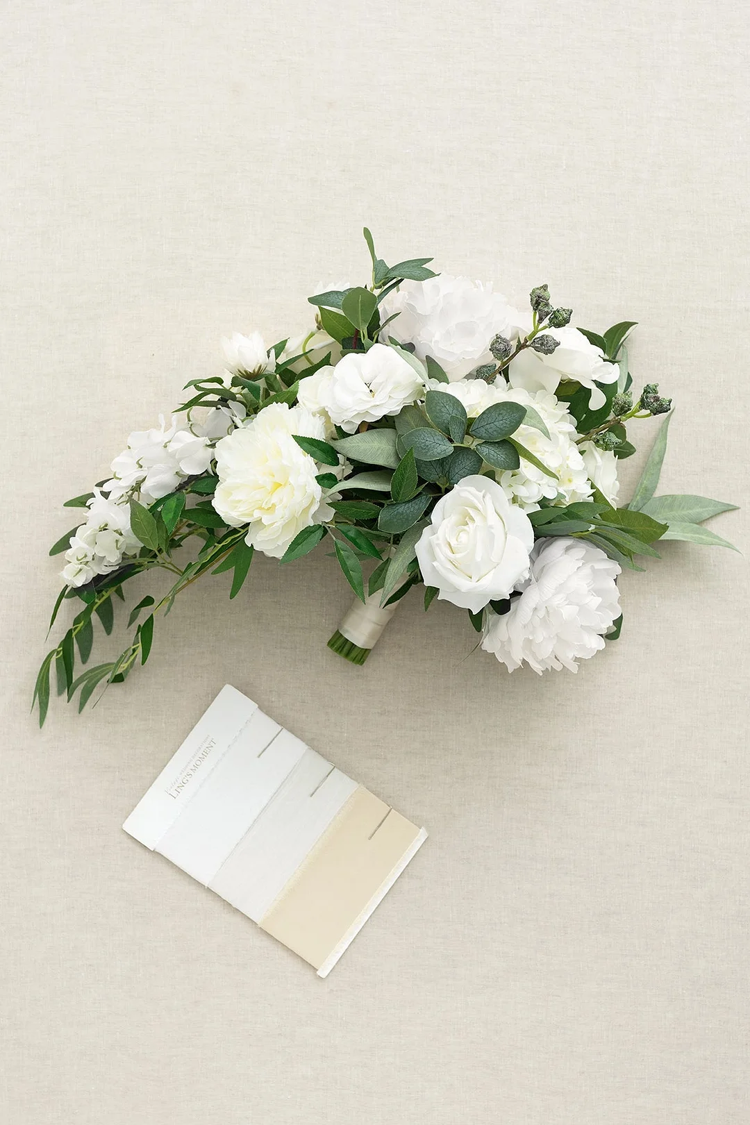 Large Cascade Bridal Bouquet in Natural White