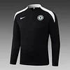 2025/2026 Chelsea Half-Pull Training Suit Black Football Shirt 1:1 Thai Quality Set