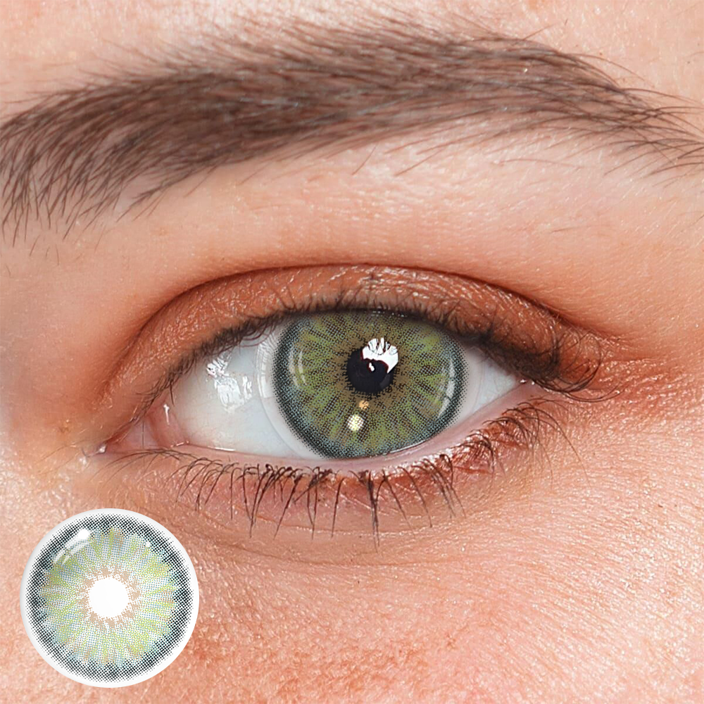 Cyrene Retro Green Coloured Contact Lenses