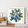 5D DIY Partial Special Shaped Drill Diamond Painting Xmas Bell Decor With Frame Kit 18x18cm