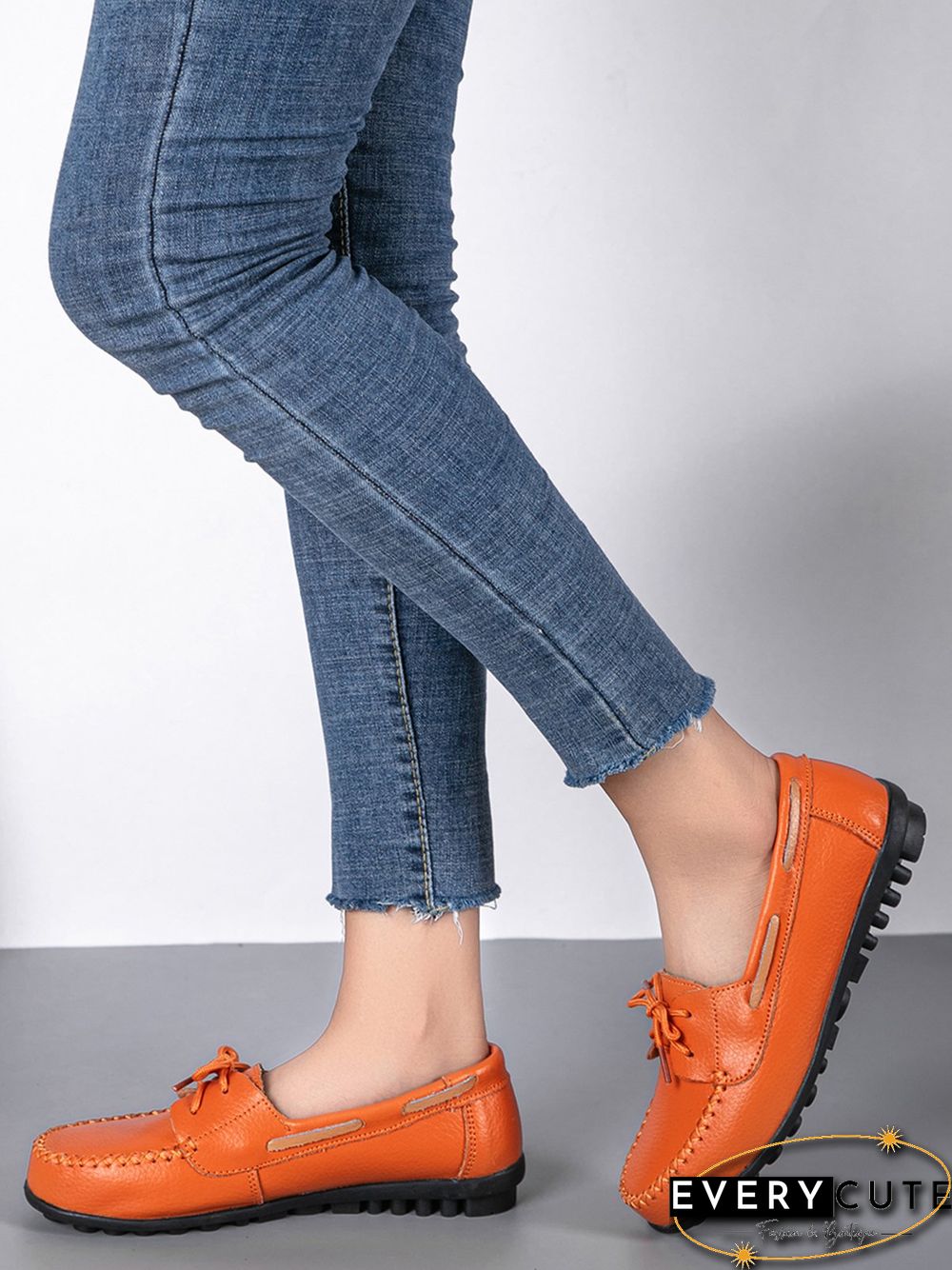 Retro Casual Simple Lace-up Flat Shoes