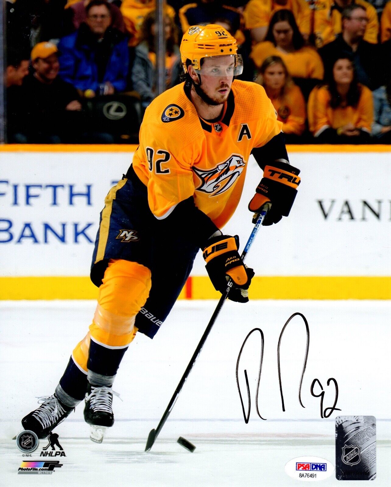 Ryan Johansen autographed signed 8x10 Photo Poster painting NHL Nashville Predators PSA COA