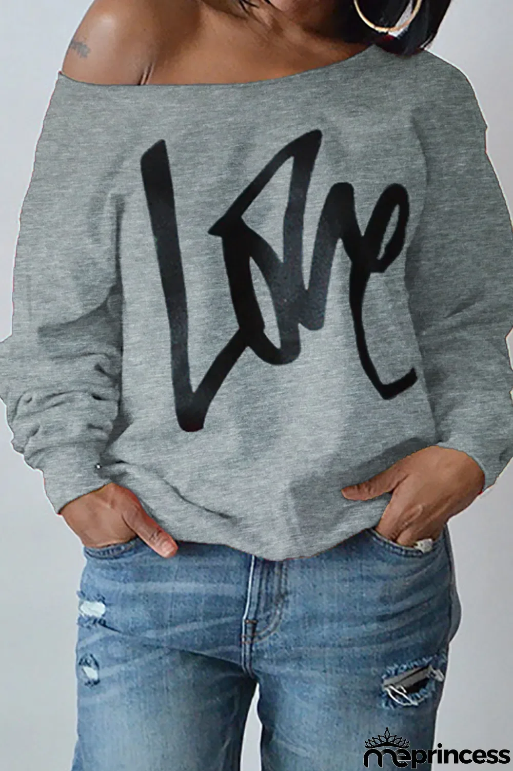 Purplish Red Fashion Casual Letter Print Basic Oblique Collar Tops