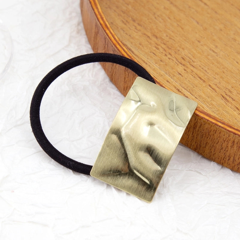 Women’s Minimalist Semicircle Rectangle Alloy Hair Tie