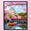 Sakura Bridge - 11CT Stamped Cross Stitch - 40*50cm