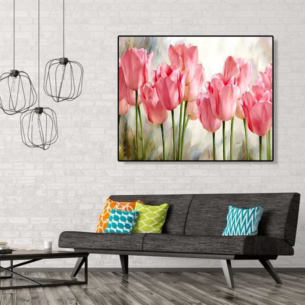 Pink Flower - Paint By Number(50*40cm)