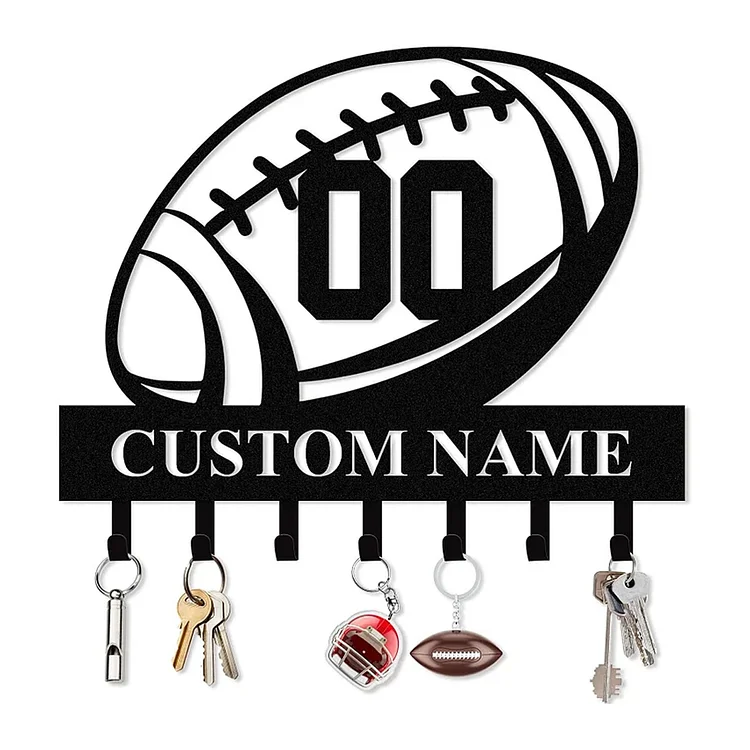 Personalized Key Holder for Wall, Custom Camping Wall Key Hooks with Name, Metal Cabin Key Rack Hanger Wall Mount, Coat Hook Key Holders Organizer for Entryway Garden Hallway, Home Decor Gifts