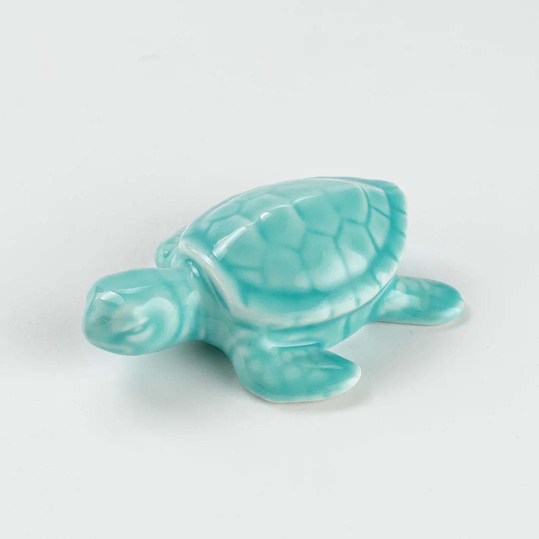 2 Baby Sea Turtle Porcelain Toilet Bolt Covers