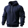 Men's Vintage Pocket Full-Zip Long Sleeve Hoodie Jacket by Inlyline