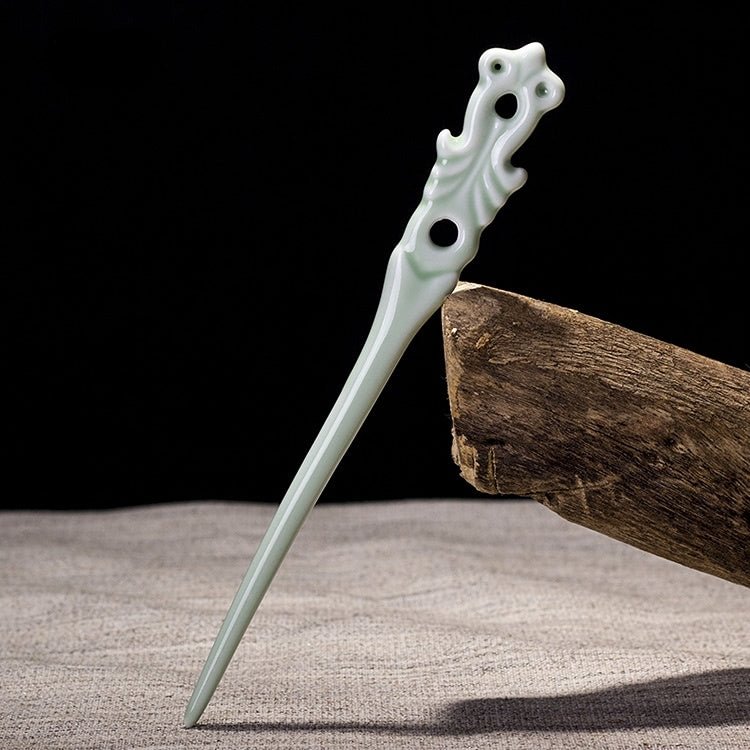 Jingdezhen Ceramic Hairpin Magnolia Classical Hair Stick Hair Accessories
