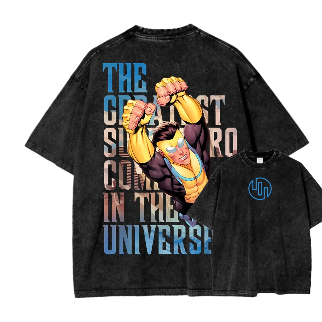 Invincible Printed Unisex Washed T-Shirt