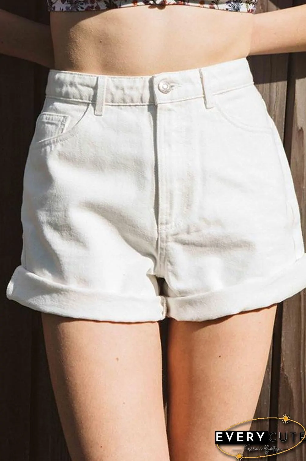 Classic Pocket High Waist Denim Shorts