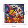 Halloween Winnie Puuh - runder Bohrer Diamantmalerei - 45*45cm (teilweiser Bauchbohrer)