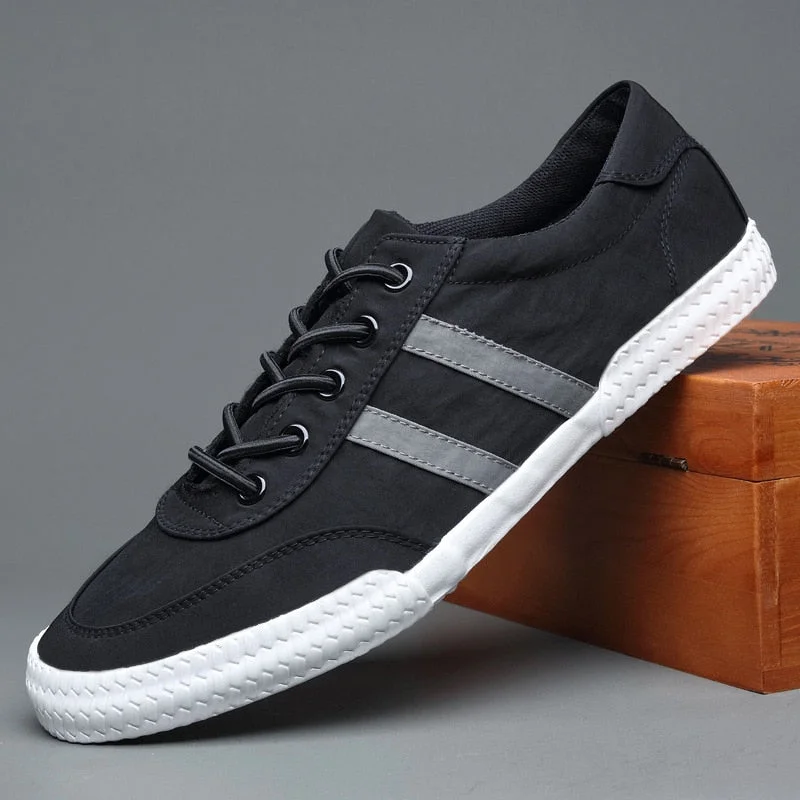 YITU New Men's Canvas Shoes Summer Lazy Men's Vulcanize Shoes Designer Sneakers Spring/Autumn Men Slip-On Buckle Loafer Shoes