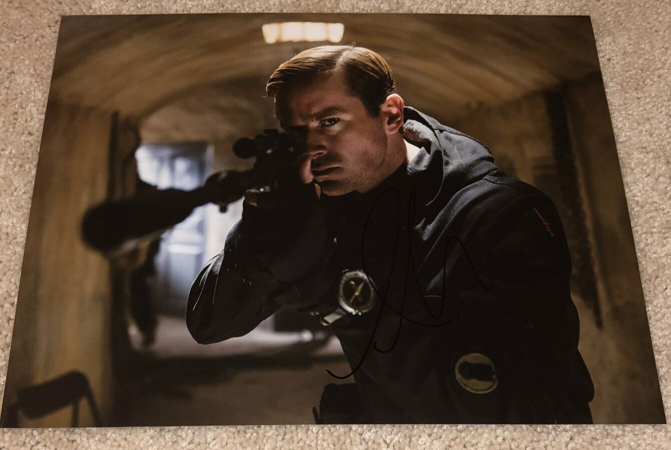 ARMIE HAMMER SIGNED AUTOGRAPH THE MAN FROM U.N.C.L.E. 11x14 Photo Poster painting w/EXACT PROOF