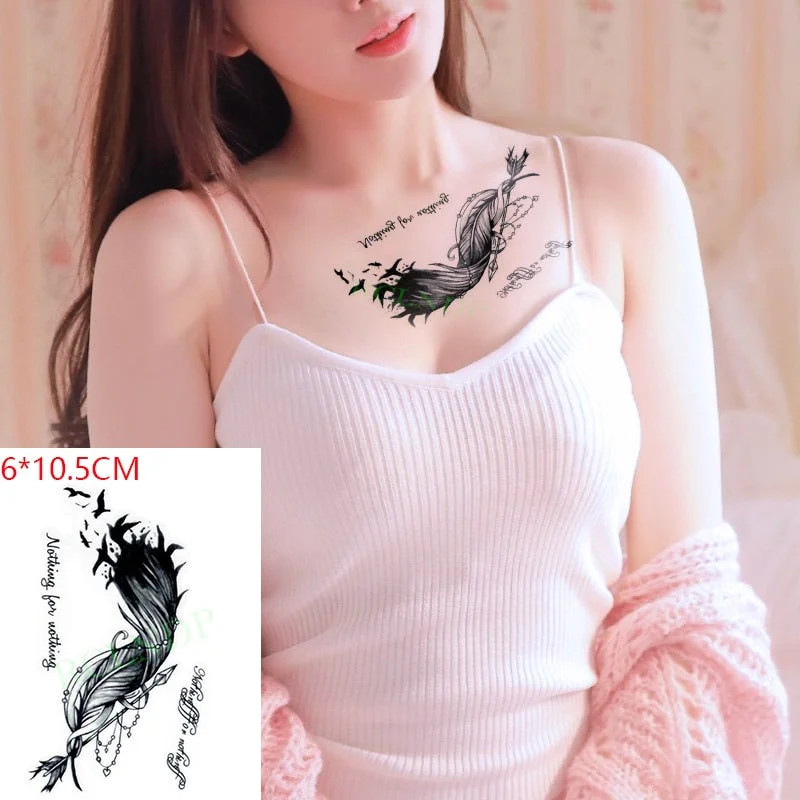 Waterproof Temporary Tattoo fox wolf wolves whale owl geometric animal tatto flash tatoo fake tattoos for girl women man kid 7