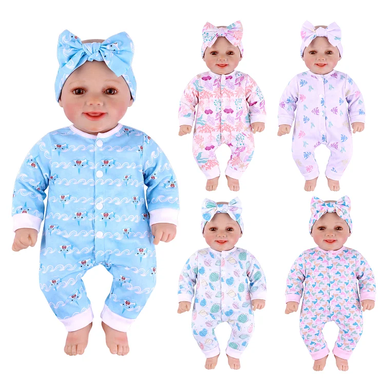 17"-22" Colorful Girl Baby Doll Clothes Babeside Baby Doll Accessories 5 Pcs