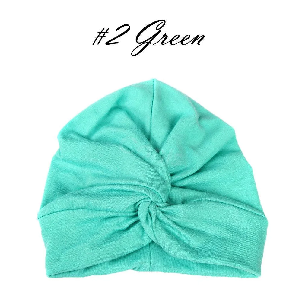 2019 Brand New Newborn Infant Baby Turban Toddler Kids Boy Girl Cotton Blends Hat Lovely Soft Cute Solid Knot Beanies Baby Gifts