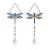 2pcs Dragonfly Diamond Painting Double-sided Crystal Window Suncatcher Craft Set Birthday Gifts Home Garden Decor Hanging Kit