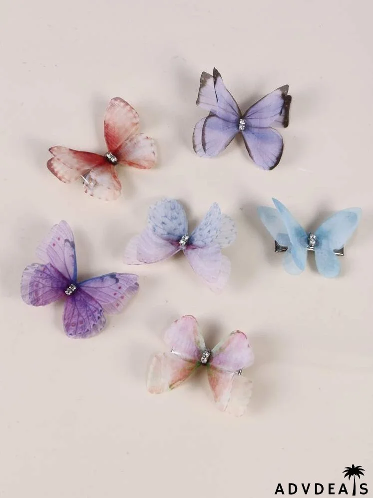 6pcs Butterfly Design Alligator Clip