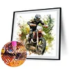 Motorcycle Boy Round Diamond Diamond Painting 30*30cm