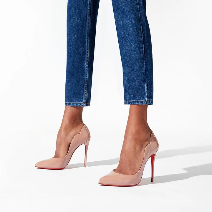 100mm Women's Red Bottom High Heels for Party Wedding Prom Nude Pumps/Sandals-MERUMOTE