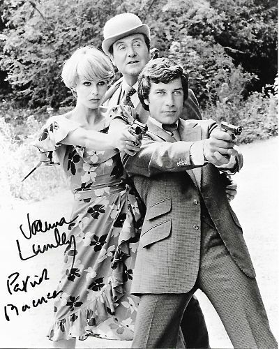 Patrick Macnee & Joanna Lumley the new avengers signed autograph Photo Poster painting AFTAL COA