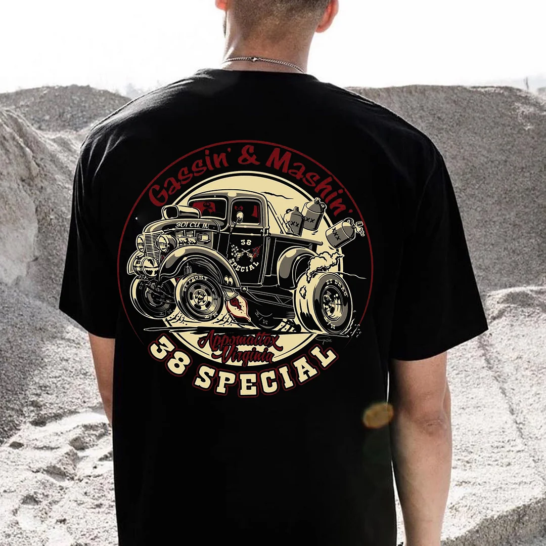 GASSIN&MASHIN 38 SPECIAL Classic Car Print Men's T-shirt