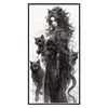 Black Cat Girl-11CT Stamped Cross Stitch 50*100cm/19.69*39.37in(Big Size)