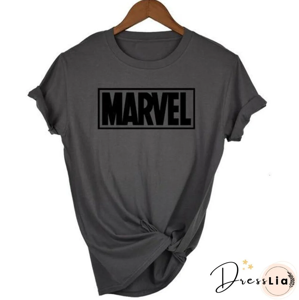 Women Short Sleeve T-shirt O-neck Cotton Super Hero Tops Tee