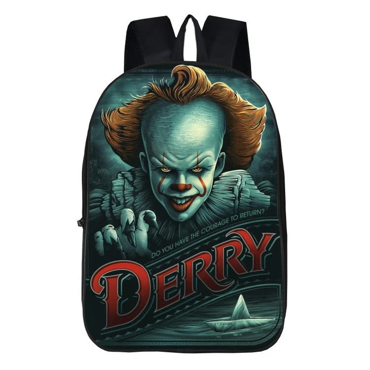 Buzzdaisy 2022 Stephen King IT Chapter Two 2 Pennywise Scary Clown #1 Backpack School Sports Bag