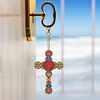 16pcs DIY Cross Diamond Painting Double-Sided Keychains