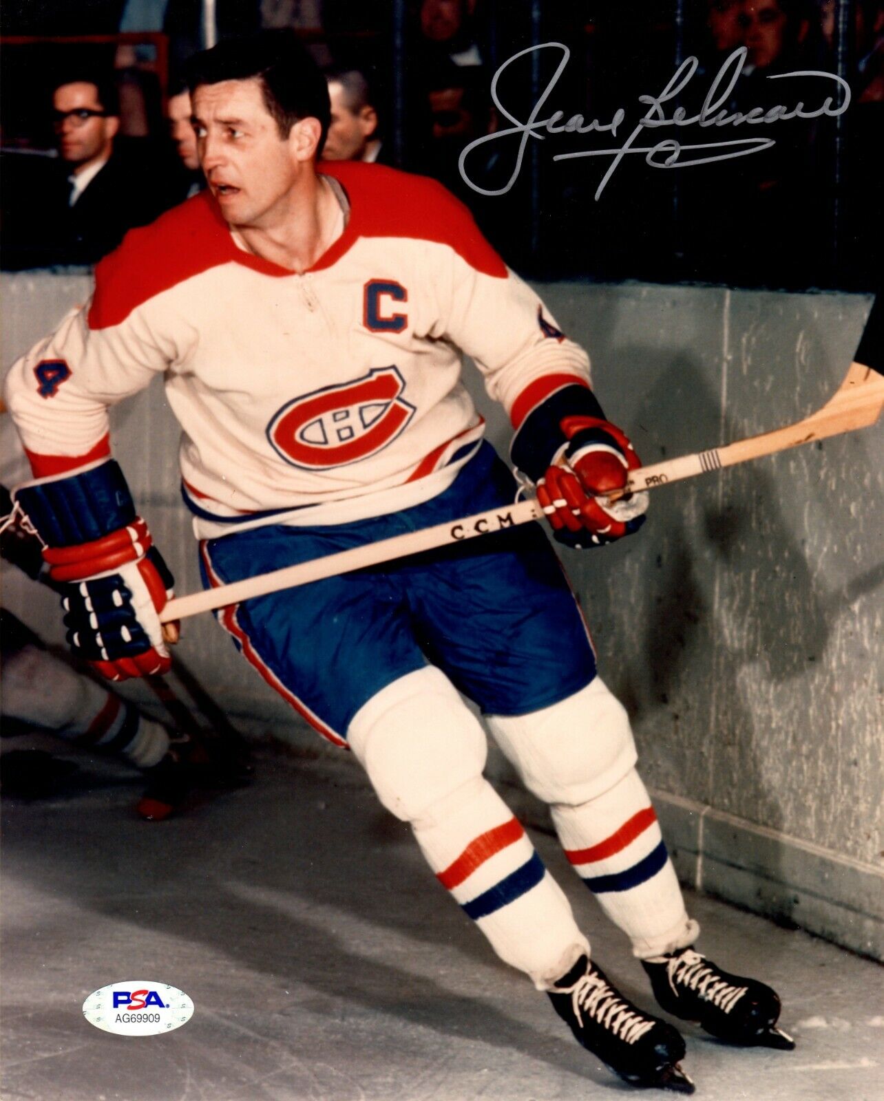 Jean Beliveau autographed signed 8x10 Photo Poster painting NHL Montreal Canadiens PSA COA