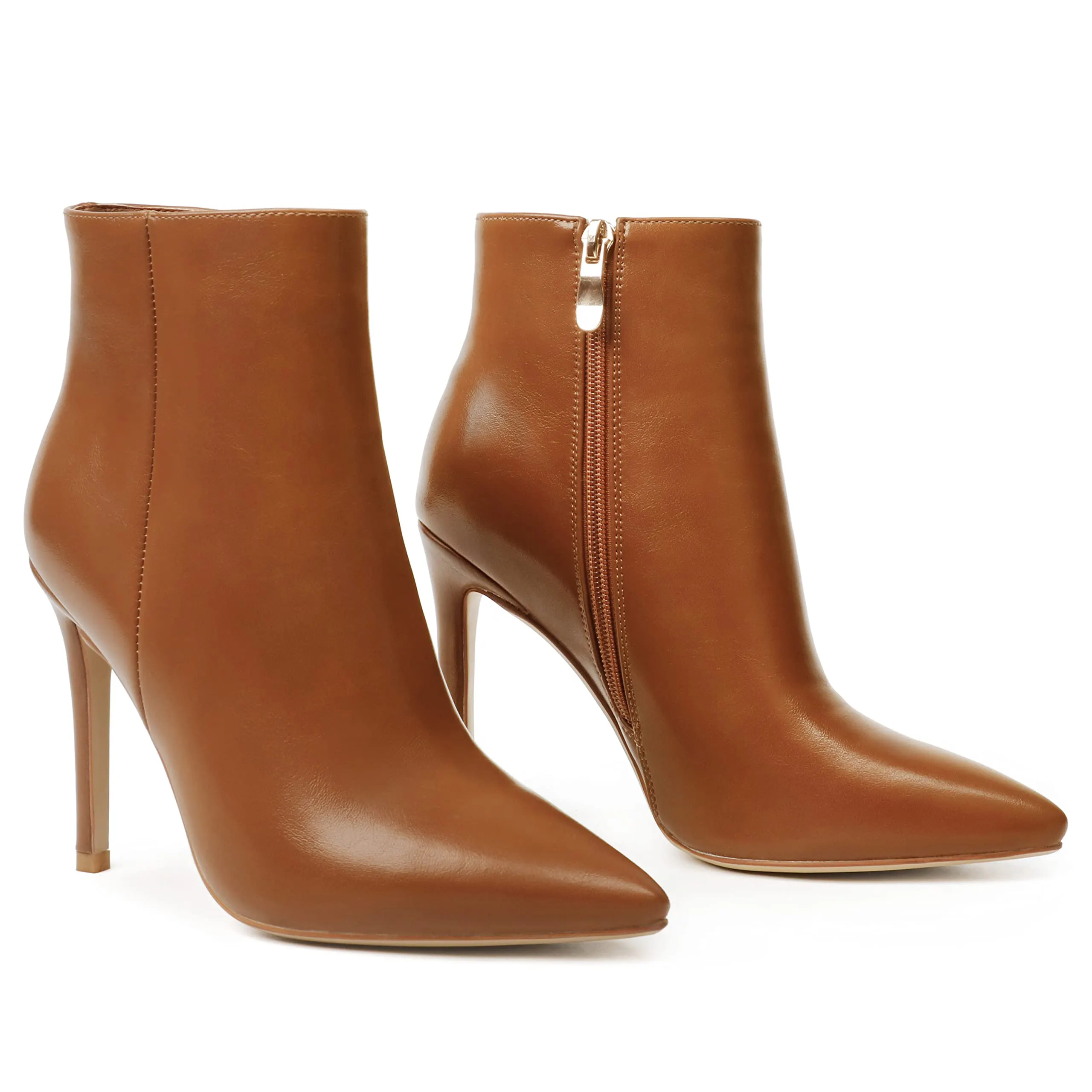 Boots Specials 100mm Women's High Heels Pointed Toe Zipper Boots-vocosishoes